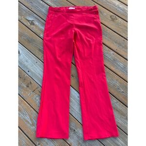 89th + Madison Womens Red Millennium Pull On Dress Pants Straight Leg Size L